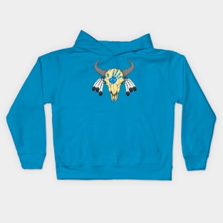 Bison Skull 6 Kids Hoodie